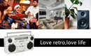 GPO Brooklyn Retro Boombox | Cassette Player, CD Player, Bluetooth Speaker, FM Radio, Portable Stereo System