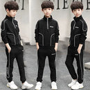 春秋青少年男童服装套装儿童时尚字母卫衣+裤子2件套童装运动服 4 5 6 7 8 9 10 11 12 岁