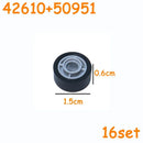 Car Truck Wheels Hub Bricks MOC Technical Tire Wheel Cross Hole Set Motorcycle Tyre & Rim Construction Building Blocks