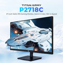 泰坦军团P2718C 平面IPS显示器，FHD，144Hz刷新率，16:9长宽比，游戏显示器，27英寸，350cd/m²（典型值），SRGB，250cd/m²