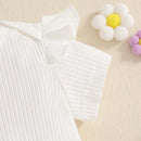 Toddler Girls 2-Piece Outfit Sleeveless Top with Polka Dot Shorts and Matching Headband Set for Summer Fun