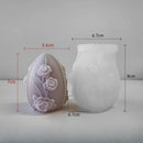 Easter Egg Silicone Candle Mold Aromatherapy Plaster DIY Craft Candles Making Tools Ornaments Embossed Flower Egg Mold