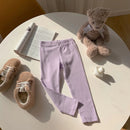 Children Cotton Leggings Girls Spring/Fall Pants Korean Solid Kids Fitting Long Pant Stretchy Tights Trousers Baby Bottoms Cloth