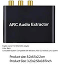 4K HDMI ARC 音频分离器 数字转模拟音频转换器 ARC 转 SPDIF 同轴 L/R 立体声 3.5 毫米插孔音频适配器 适用于高清电视