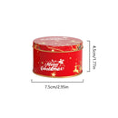 Christmas Round Metal Gift Box Candy Cookie Storage Containers Tinplate Boxes Children Christmas Gift Holiday Party Supplies