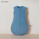 Baby Sleeping Bag Newborn Swaddle Sleeveless Sleep Sack Summer Thin Premium Muslin Cotton Soft 2-Ways Zipper Easy Diaper Changes