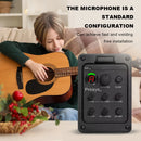 201 Piezo Pickup Acoustic Guitar Preamp 4 Band Acoustic Guitar Pickup Preamp EQ Tuner Mic Blend Preamp for Fishman Presys+