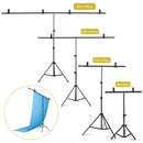 T-Shape Portable Background Stand Kit Adjustable Photography Background Photo Backdrop Frame with Spring Clamps For Photo Studio