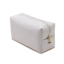 Patch Cosmetic Bag Stitched Letters PU Leather Waterproof Cosmetic Bag Travel Organizer for Women Teen Girls Makeup Bags New