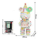 Hot 3D Kawaii Bear Model Micro Diamond Building Block With Light Developmental Brick Toys For Boys Kids Children Birthday Gifts