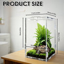Reptile Acrylic Enclosure High Transparency Habitat Tank for Spider Mantis Gecko Corn Snake Breeding Box with Ventilation Holes