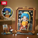 LOZ  Cute Painting Home Decor  building block photo frame  painting assembly blocks model  toys for children  Christmas  gift