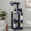 Multi-Level Cat Tree with Scratching Posts, Cozy Hammock, Plush Cat Tower for Indoor, Cat Condo Bed, Cat Accessories, Cat Toys