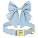 Personalized Dog ID Collar Cute Bowknot Pet Necklace Dog Buckle Collars With Bow Tie Flower Accessories For Small Large Dogs