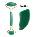 Crystal Roller Set Facial Massage Natural Jade Roller Gua Sha Kit Jade Scraper Rose Quartz Stone Face Lift Massager Beauty Tools