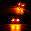 4pcs Sphere Lens Amber LED Side Marker Light Position Turn Signal Lamp Indicator Warning Trailer Truck Pickup Accessorie 12V 24V
