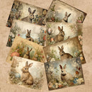 16 Sheets A5 Size Easter Bunny Egg Wreath Background Vintage Grunge Journal Planning Scrapbooking