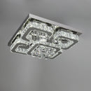 Voltsify Modern Fancy Crystal LED Flush Mount Ceiling Light Fixture for Living Room Bedroom