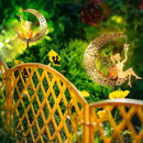 The Lunar Bloom | Solar Crackle Glass Garden Stake Lights