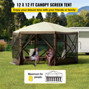 The Hex Haven | 12ft Pop-Up Camping Gazebo with 6-Sided Canopy Shelter