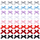 50Pcs/Lot 3.5*4cm Colourful Ribbon Bows Polyester Handmade Satin Bow DIY Sewing Crafts Decoration Gift Bouquets Party 2030
