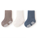 3Pair Newborn Baby Sock Children Boy Girl Kid Autumn Warm Breathable Non Slip Stocking Solid Fashion Socken Clothes Accessories