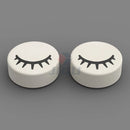 Round Tile Eye Eyelash Pupile Pattern Printed Building Blocks Bulk Accessory MOC Bricks Model Toys Compatible with 98138 14769