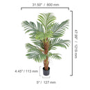 SucceBuy Artificial Palm Tree 4/5/6 FT Tall Faux Plant Secure PE Material & Anti-Tip Tilt Protection Low-Maintenance Plant
