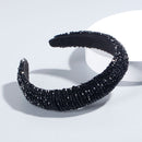 Full Crystal Luxury Hair Accessories Hairbands Sparkly Padded Rhinestones Headbands Headdress Black White Pink Women Headband