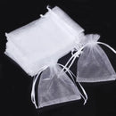 1-200pcs Organza Drawstring Pouches, Gift Bags Candy Jewelry Party Wedding Favor Bags Gift for Christmas Candy Wedding Birthday
