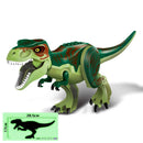 Jurassic Dinosaur Park Dinos World Building Blocks Animals Tyrannosaurus Rex Indominus I-Rex Blue Figures Triceratops Toys