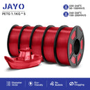 JAYO petg 3d printer filaments PETG 5Rolls 1.75mm Mixed Color Bubble Free FDM 3D Printer Material for 3d pen refill 1.1kg/1rolls