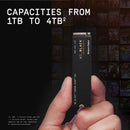 西部数据 WD SN850X 1TB 2TB 固态硬盘 NVMe Gen4 PCIe M.2 2280 PCIe 4.0X4 适用于 PS5 台式机 笔记本电脑的内置固态硬盘
