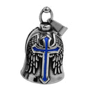 Eagle Biker Cross Jesus Bell Pendant Stainless Steel Norse Viking Warrior Spartacus Helmet Rose Lady Rider Saint Mary Jewelry