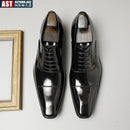 The Milan | Italian Patent Leather Oxford — Hand-Lasted Formal Business Shoe