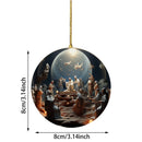 2024 Nativity Scene Hanging Ornaments Christmas Decoration Wall Hanging Jesus Angel Easter Christ Room Home Decorations