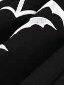Tonval Bat Embroidery Halloween Costumes Party Vintage Dresses for Women Cap Sleeve Keyhole Front Retro A Line Dress