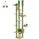The Summit Tower | Floor-to-Ceiling Wooden Cat Tree with Hammock & Scratching Posts