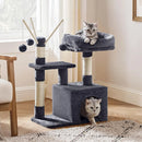 Cat Tower Cat Climbing Frame with Toy 72 cm Cat Tree with Perch & Cozy Condo for Cats to Care Paw Leisure and Entertainment