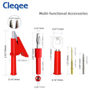 Cleqee P1503系列万用表测试线套件，带可更换针式探头、4毫米香蕉插头、鳄鱼夹、SMD测试电缆