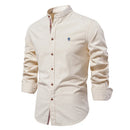 New Spring Summer Men's Cotton Linen Shirt Solid Color Long Sleeve Japanese Style Casual Business Fashion Breathable Daily Tops