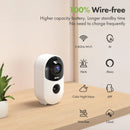 ZUMIMALL APP 安全无线户外电池摄像机，2.4G WiFi 彩色夜视/警报器/PIR