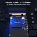TOPESEL X16 NVMe M2 512GB 内置固态硬盘 PCIe 4.0x4 2280 SSD M.2 硬盘 适用于 PS5 笔记本电脑 PC