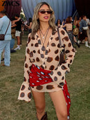 Polka Dots Print Detachable Scarf Sling Dress 2026 New Ladies Slim V-neck Spaghetti Strap Long Robes Women's Beach Dresses