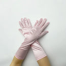 38CM Satin High Elasticity Solid Women Halloween Cosplay Stage Performance Etiquette Gloves Sun Protection Sunscreen Fashion