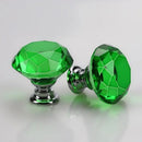 30mm Diamond Shape Design Crystal Glass Knobs Cupboard Pulls Drawer Knobs Kitchen Cabinet Handles Furniture Handle Hardware