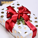 YAMA 红色缎带 100码/卷 25毫米 罗纹带 圣诞装饰 婚礼派对礼品DIY