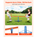 SucceBuy Kids Seesaw 100Lbs Per Seat Sit & Spin Teetertotter with 3 Support Legs for Children Outdoor Playground Equipment