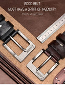 Leather Men's Belt Fashion Metal Alloy Pin Buckle Adult Luxury Brand Jeans Business Casual Waist Male Strap Brand