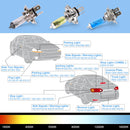 2pcs/lot H4 100W Halogen Low Beam Light Auto 12v 6000k Headlight Bulbs Super Parking Car Styling for Ford Car Headlight Bulbs